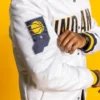 Indiana Pacers X White Varsity Jacket webp