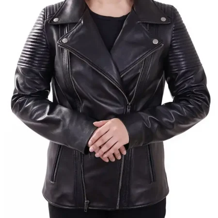 Isabella Women Black Moto Jacket webp