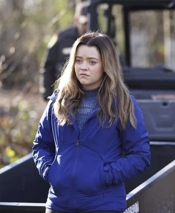 Jade Pettyjohn Big Sky Grace Blue Cotton Jacket Front