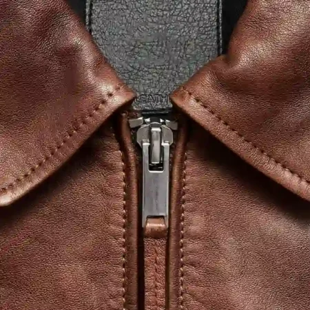 Jenna Brown Classic Collar Leather Jacket Collar webp