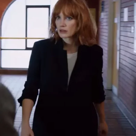 Jessica Chastain The 355 Mason Mace Black Jacket