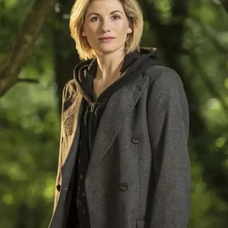 Jodie Whittaker Doctor Who Grey Trench Coat webp