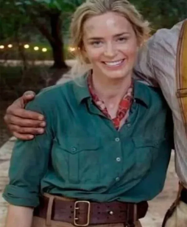 Jungle Cruise Lily Houghton Green Jacket Front