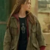 Jurassic World 3 Maisie Lockwood Green Cotton Field Jacket frontt