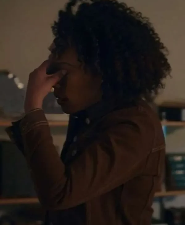 Kat Donovan Missing You Brown Cotton Jacket webp