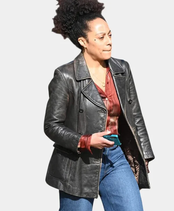 Kat Donovan Missing You S01 Black Leather Coat webp