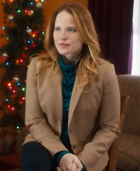 Katie Leclerc A Very Vermont Christmas 2024 Brown Blazer