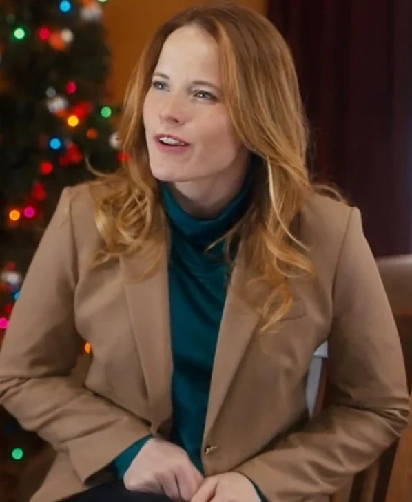 Katie Leclerc A Very Vermont Christmas 2024 Brown Blazer On Sale