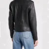 Lana Women Leather Motorcycle Jacket Black Studded Back webp