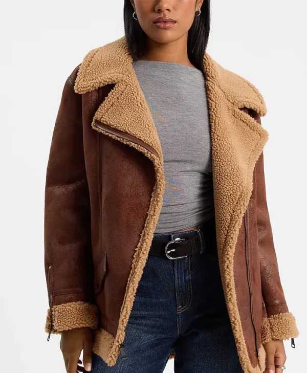 Leather Sherpa Moto Jacket webp