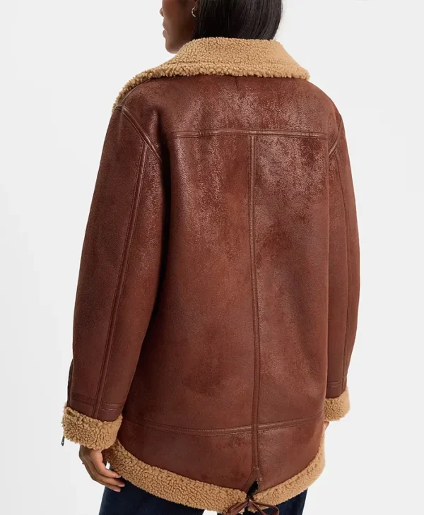 Leather Sherpa Moto Jacket Back webp