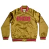 Lightweight San Francisco 49ers Golden Satin Jacket back