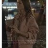 Lily Collins Emily In Paris Emily Cooper Pink Bomber Jacket webp