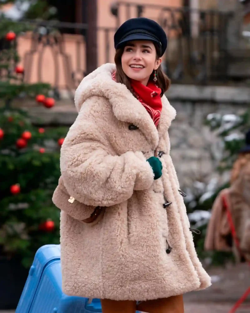 Lily Collins Emily In Paris S04 Shearling Jacket webp