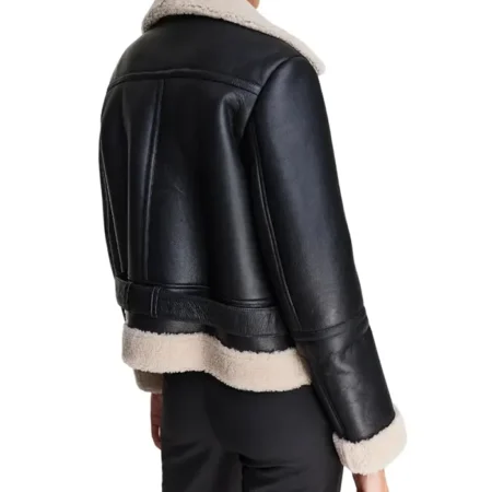 Luna Leather Aviator Jacket for Women Back webp