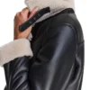 Luna Leather Aviator Jacket for Women Collar webp