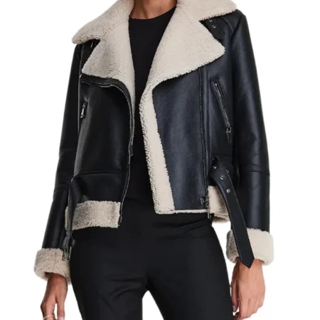 Luna Leather Aviator Jacket for Women Main webp