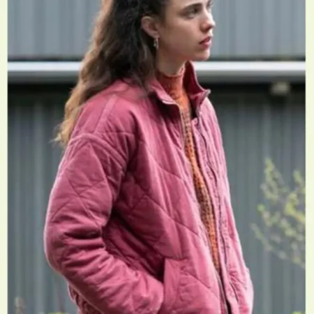 Maid Margaret Qualley Quilted Pink Jacket