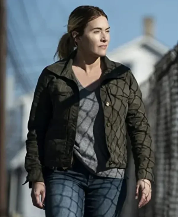 Mare of Easttown Kate Winslet Olive Green Jacket