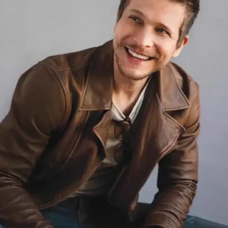 Matt Czuchry TV Series The Resident Conrad Hawkins Brown Leather Jacket webp