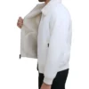 Mens White Shearling Aviator Leather Jacket Inner webp