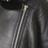 Mia Womens Shearling Leather Jacket Zipper webp