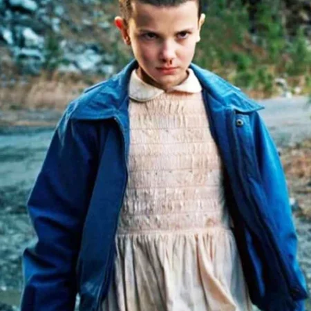 Millie Bobby Brown Stranger Things Blue Jacket For Sale webp