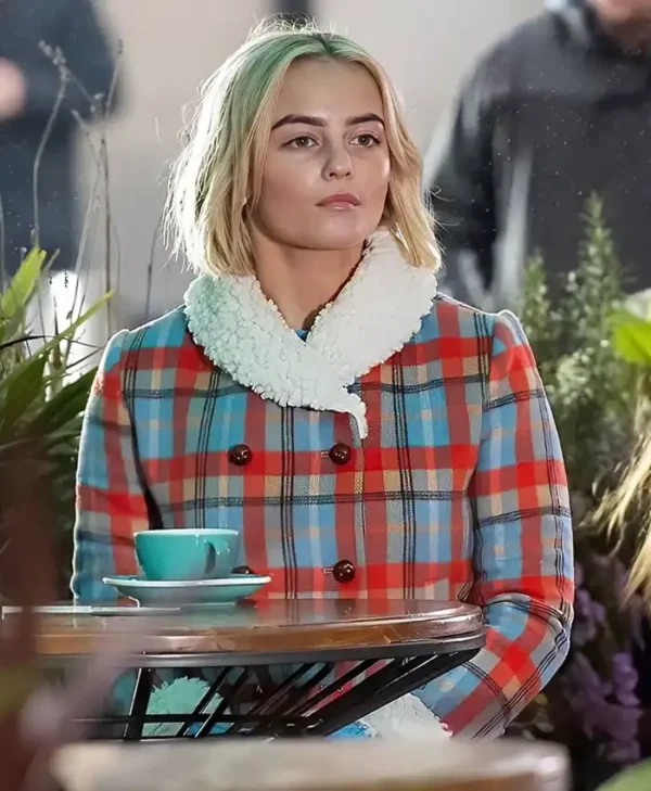 Millie Gibson Doctor Who Plaid Coat Front webp