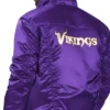 Minnesota Vikings Silver Tab Trucker Satin Varsity Jacket For Sale webp