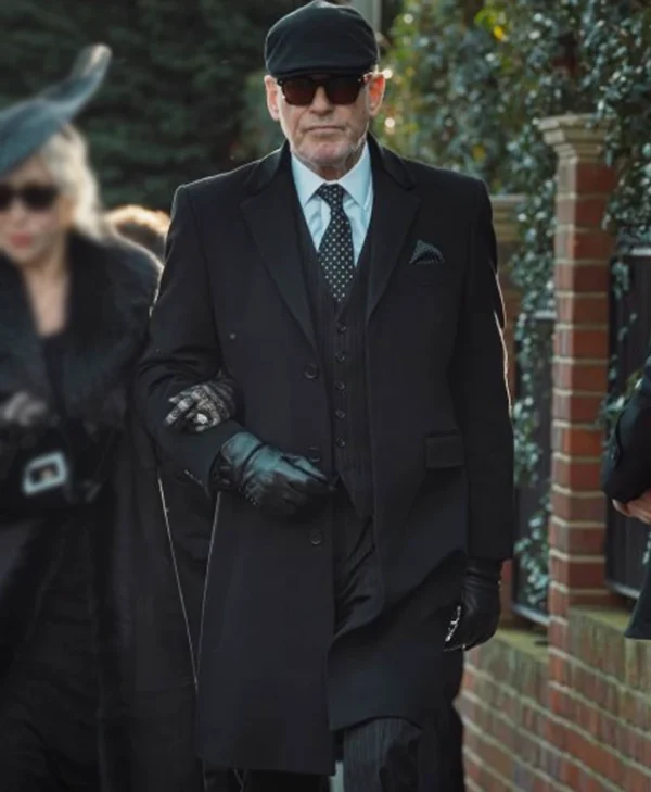 MobLand S01 Conrad Harrigan Black Coat webp