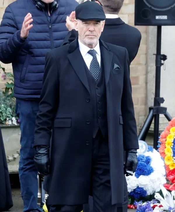MobLand S01 Conrad Harrigan Black Coat Front webp