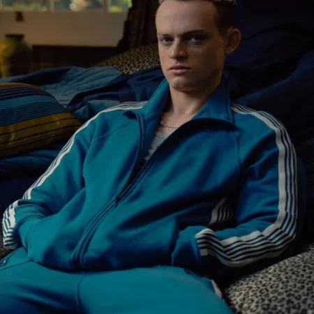 MobLand S01 Eddie Harrigan Blue Track Jacket webp