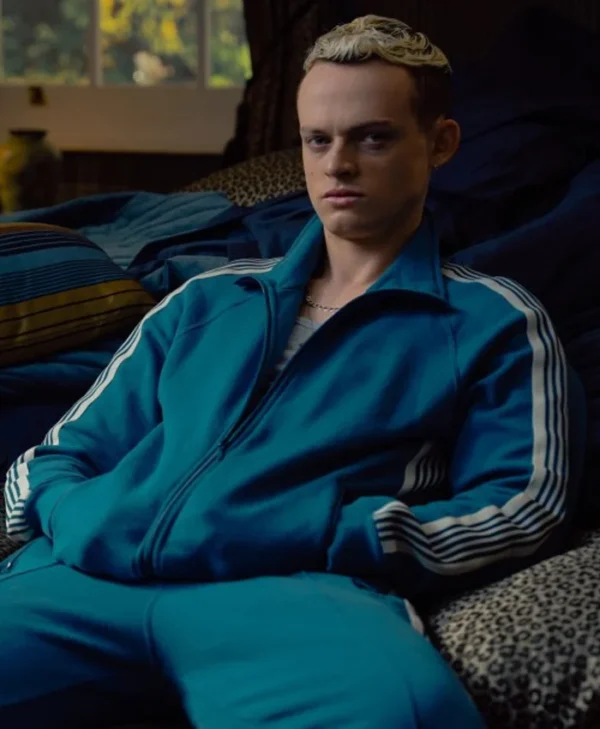 MobLand S01 Eddie Harrigan Blue Track Jacket webp