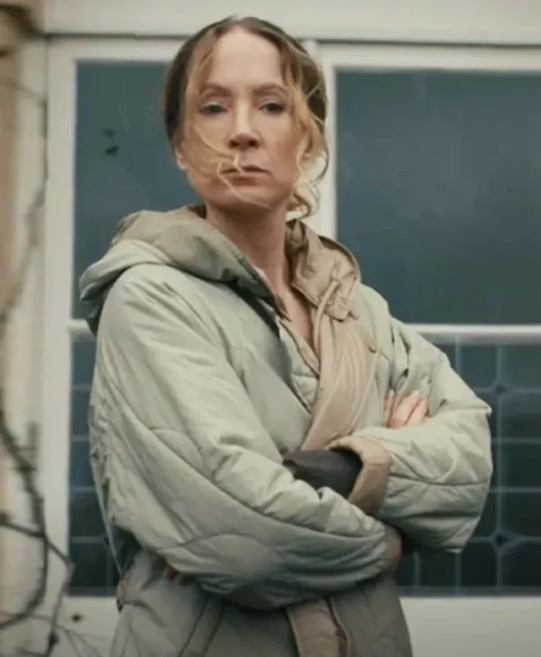 MobLand S01 Joanne Froggatt Hooded Coat webp