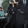 MobLand S01 Maeve Harrigan Black Fur Coat webp