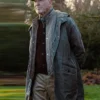 MobLand S01 Pierce Brosnan Grey Hooded Coat webp