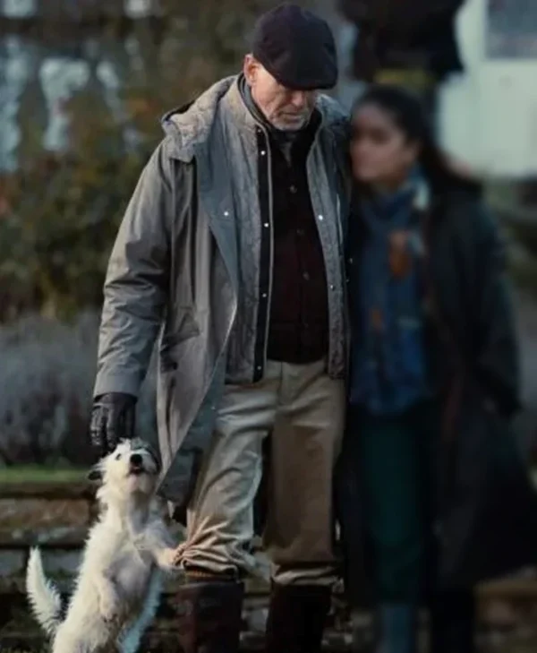 MobLand S01 Pierce Brosnan Hooded Coat webp
