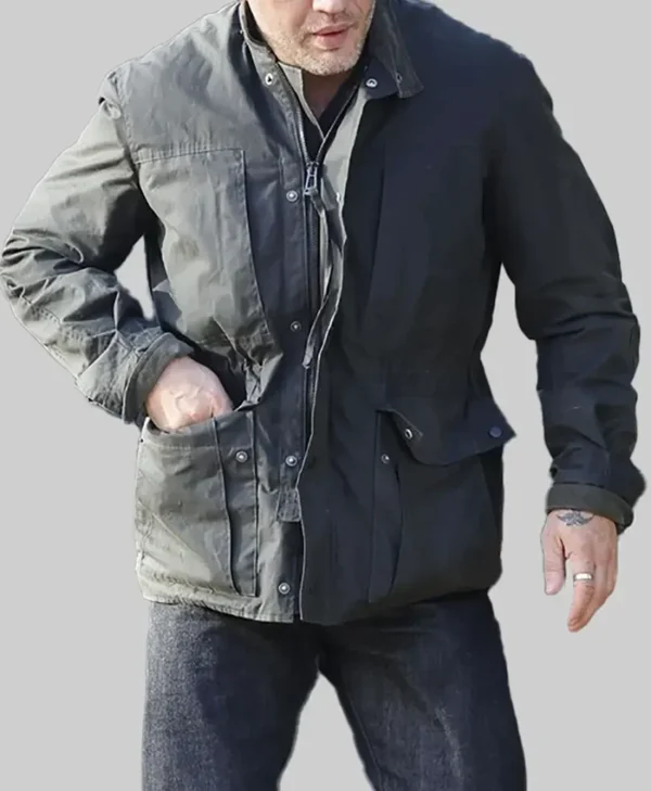 MobLand S01 Tom Hardy Black Jacket Front webp