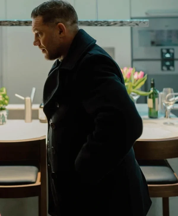 MobLand S01 Tom Hardy Black Wool Coat webp