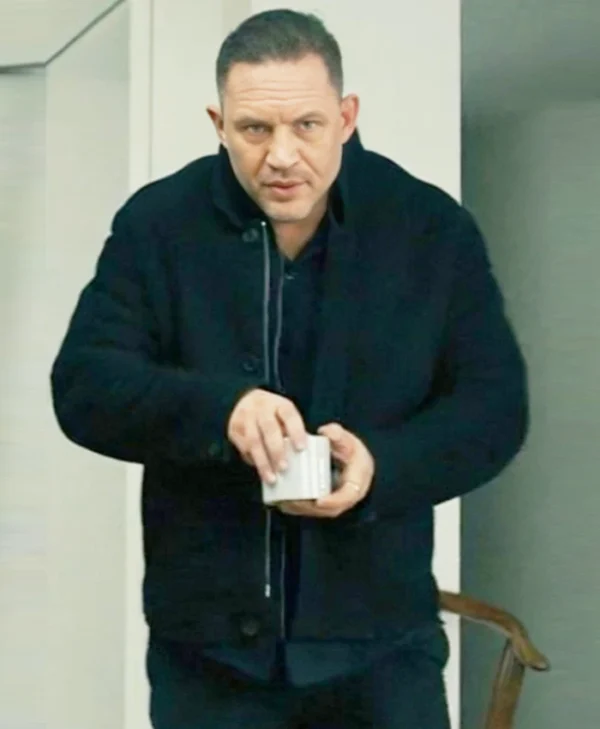 MobLand S01 Tom Hardy Black Wool Jacket webp