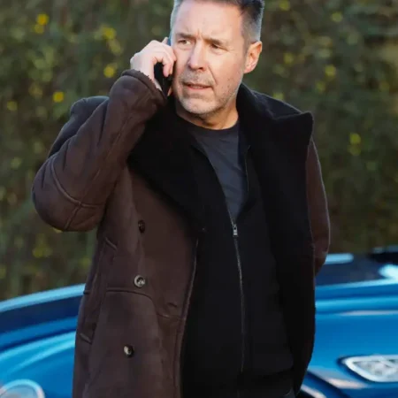 Mobland S01 Paddy Considine Brown Suede Coat webp