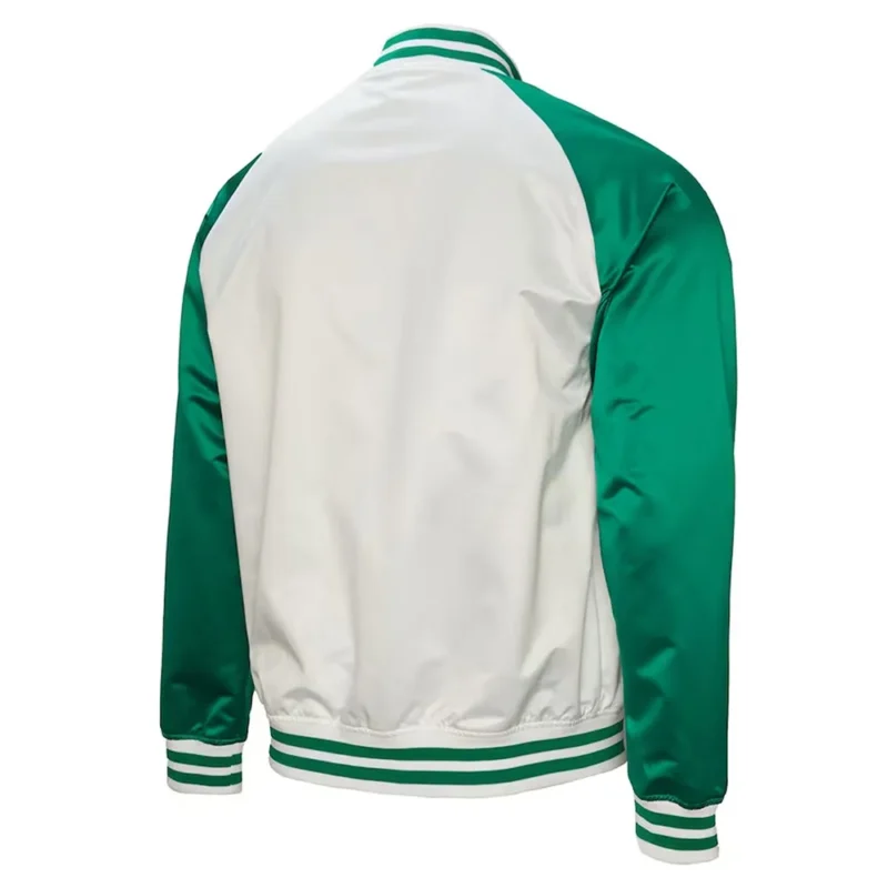 NY Jets Legacy Sack Exchange Satin Jacket back webp