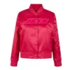 NY Jets Triple Pink Satin Jacket webp