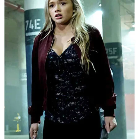 Natalie Alyn Lind The Gifted Red Bomber Jacket