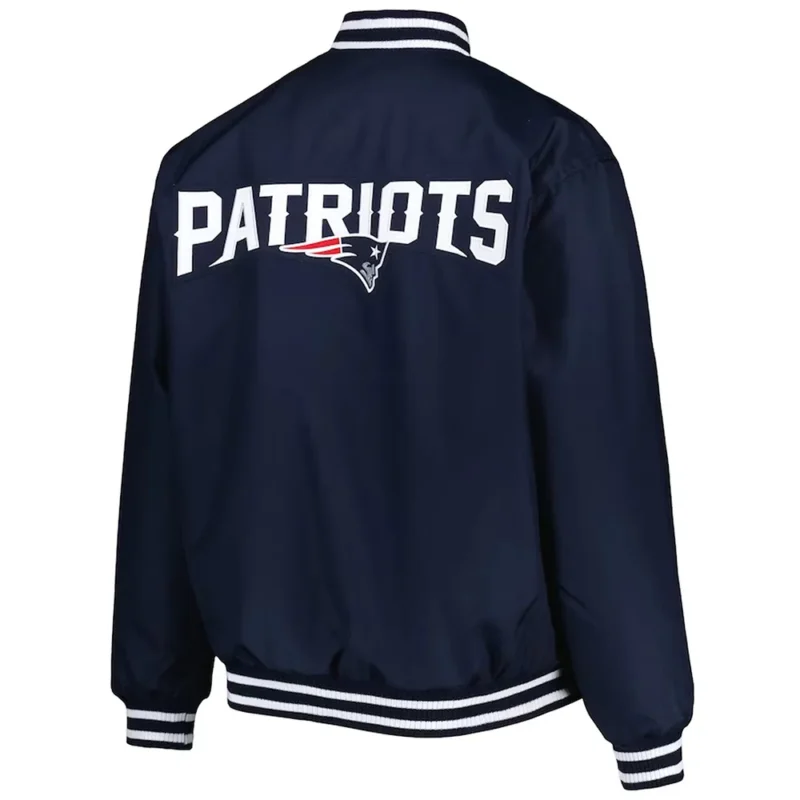 Navy New England Poly Twill Jacket back webp