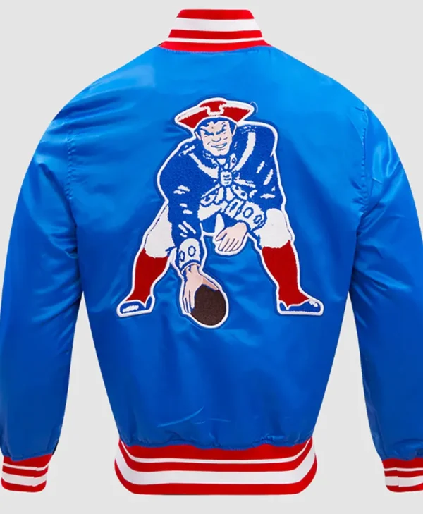 New England Patriots Retro Classic Rib Jacket back webp