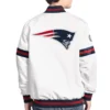 New England Patriots Scout Varsity Satin Jacket back webp