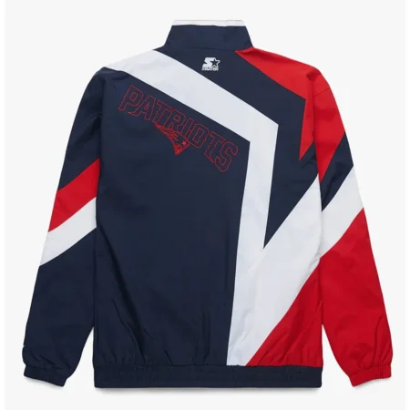 New England Patriots Star Windbreaker Jacket back webp