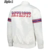 New England Patriots The Power Forward Satin White Jacket back webp