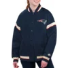 New England Patriots Tournament Navy Varsity Jacket webp